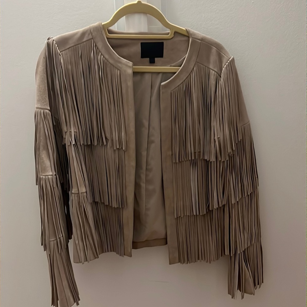 Intermix genuine suede fringe jacket (S)